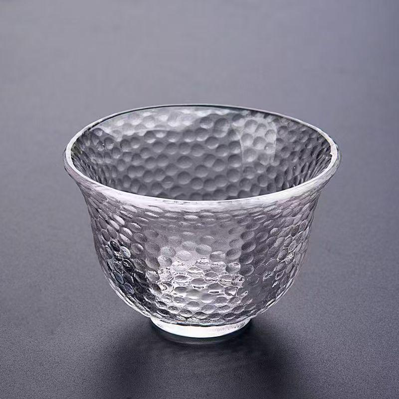 Japanese Crystal Glass Kung Fu Tea Cup with Gold Painting - Small Tasting Bowl