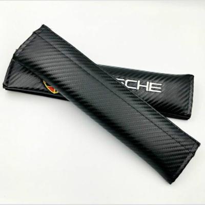 2pcs Carbon Fiber 3D Embroidered Car Seat Belt Safety Shoulder Pad Cover