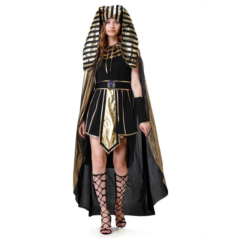 Ancient Egyptian Pharaoh & Cleopatra Couple Costume for Halloween M