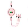 Car Phone Charger Fast Wire Charging Cable Three-head Data Cable For Skoda Rapid Scala Kodiaq Fabia Kamiq Karoq Octavia 3 2 VII WD8