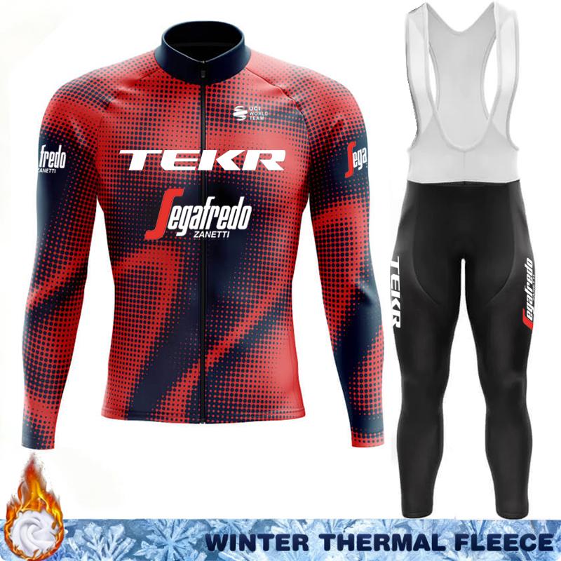 TEKR Man Cycling Maillot Winter Thermal Fleece Clothing Bicycle Clothes Jersey Men 2026 Bib Road Jackets Set Sportswear Cycle