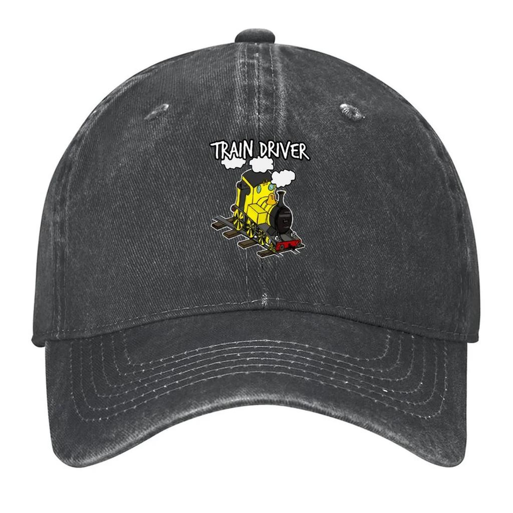 Train Driver Steam Locomotive Rail Enthusiasts (Yellow) Baseball Cap Christmas Hat Designer Hat Unisexs Tennis Womens