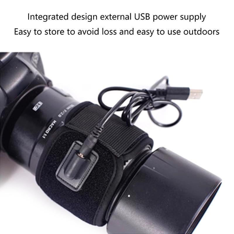 Quick Defogging USB Power Camera Lens Heater Strips Camera Lens Warmer For Professional And Hobbyist Photographers