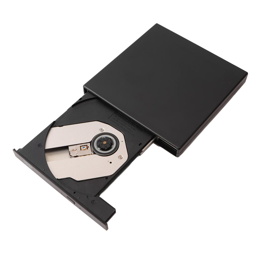 External CD RW Drive USB 2.0 Low Noise High Speed Plug and Play Light Compact DVD Burner for Laptop