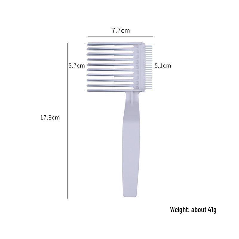 Flat Head Long Handle Hairdressing Clipper Comb - Auxiliary Haircut Tool for Home Use