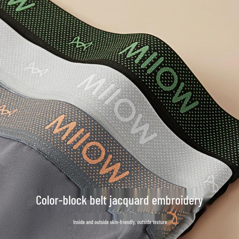 Mao Ren Men's Pure Cotton Antibacterial Briefs - 3-Pack