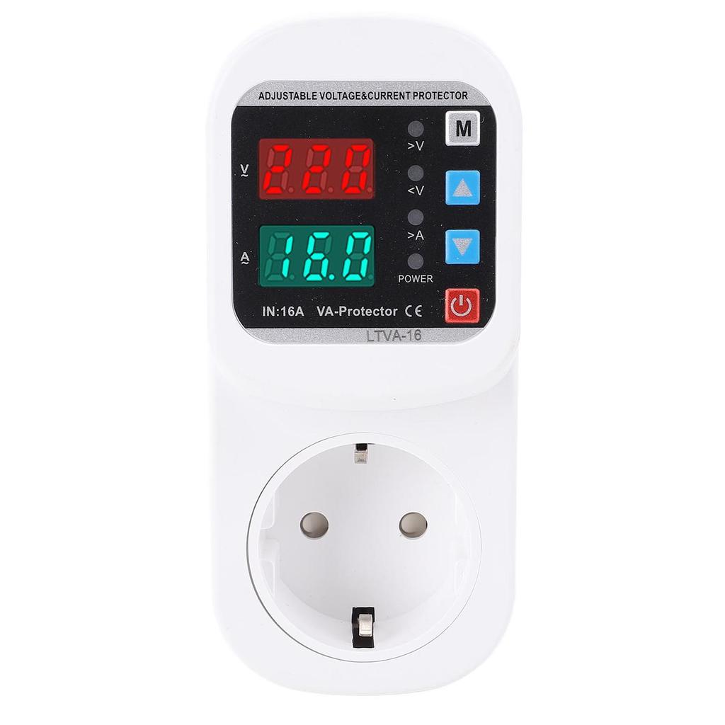Automatic Voltage Current Safety Socket LED Display Adjustable Voltage Current Surging Safety