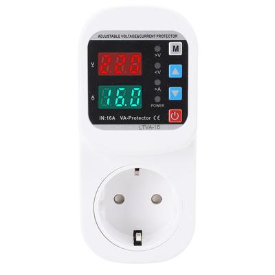 Automatic Voltage Current Safety Socket LED Display Adjustable Voltage Current Surging Safety