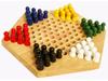 Children's Hexagonal Jump Checkers & Nine Men's Morris Wooden Puzzle Toy - Perfect Table Game Gift