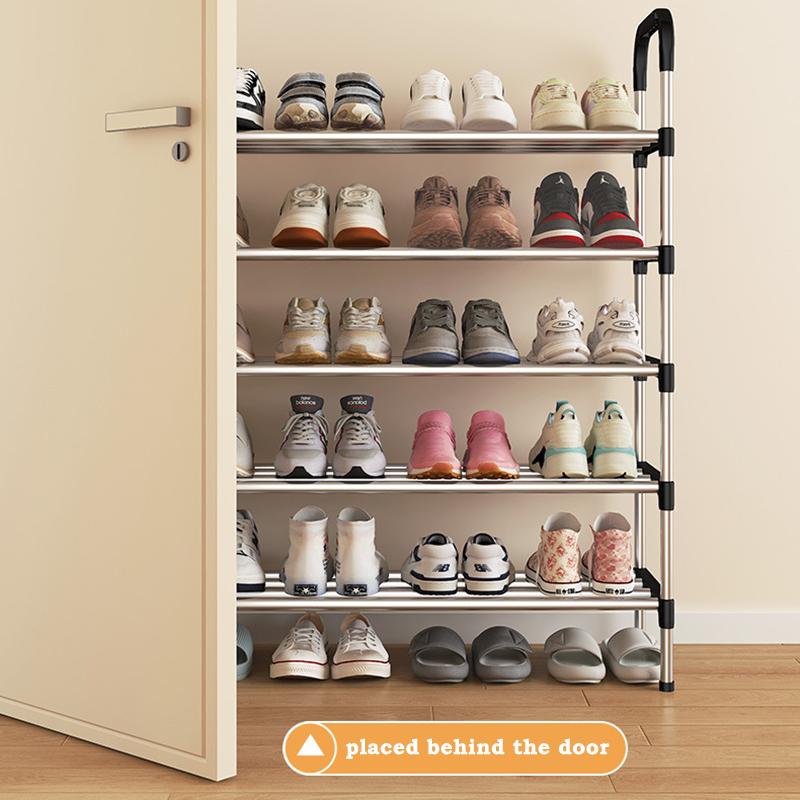 3-8Floor Simple Shoe Rack Multi Layer Dustproof Household Doorstep Shoe Cabinet Storage Space Saving Assembly Of Small Shoe Rack