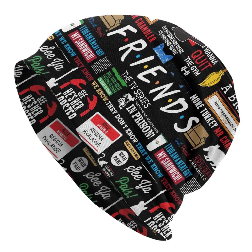 Custom Friends TV Show Skullies Beanies Caps Fashion Winter Warm Women Unisex Knit Hats Unisex Adult Bonnet Hats
