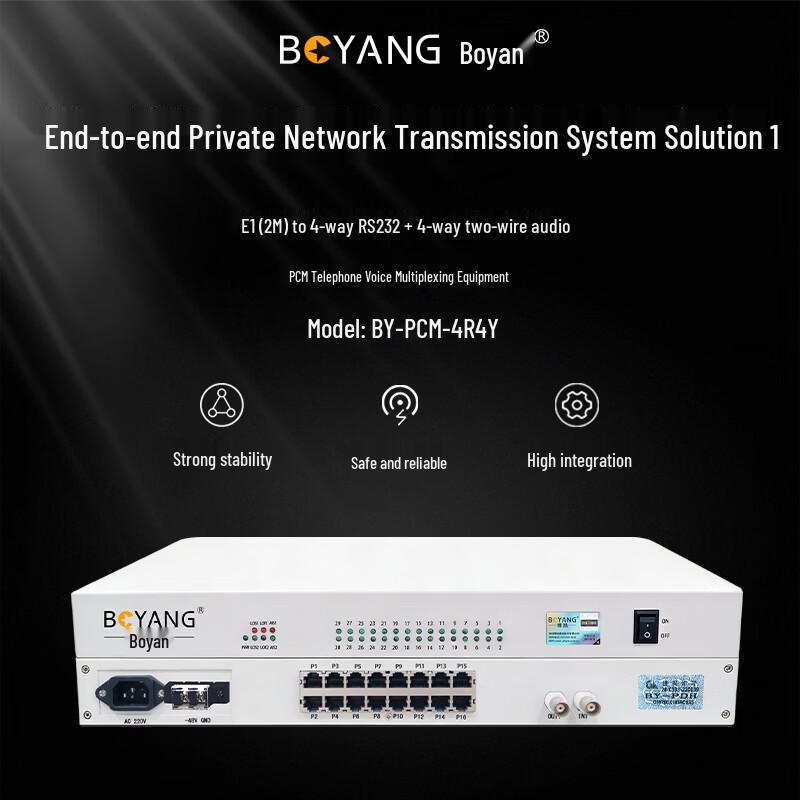 Boyang E1 PCM Multiplexer with RS232 & Audio