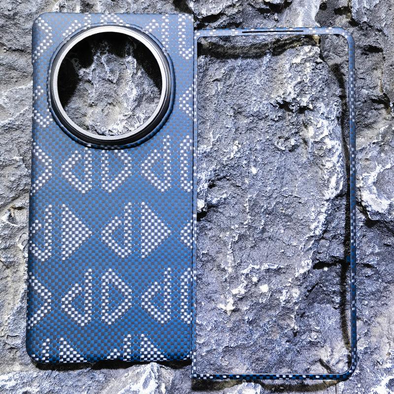 Carbon Fabric Fiber Aramid Phone Case Compatible Magsafe Magnetic Wireless Charging Shockproof Protect Cover For Honor Magic V5