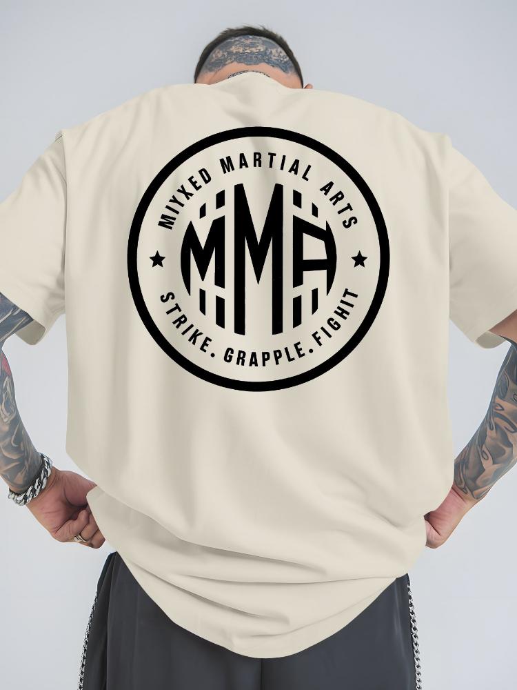 Martial Arts Fightingbreathable 100 Cotton Shortsleeved Tshirt with Round Neck and Fashionable MMA Printed Tshirt