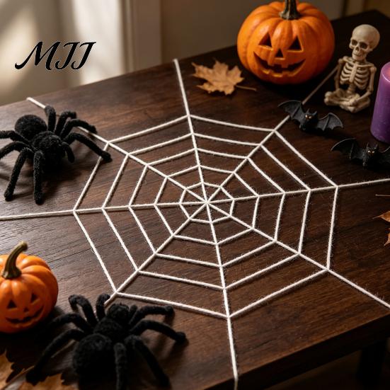 Window Door Hanging Web Halloween Giant Spider Decorations, Large Fake Furry Decorations for Outdoor, Indoor, Yard, Home, Haunted House Decor