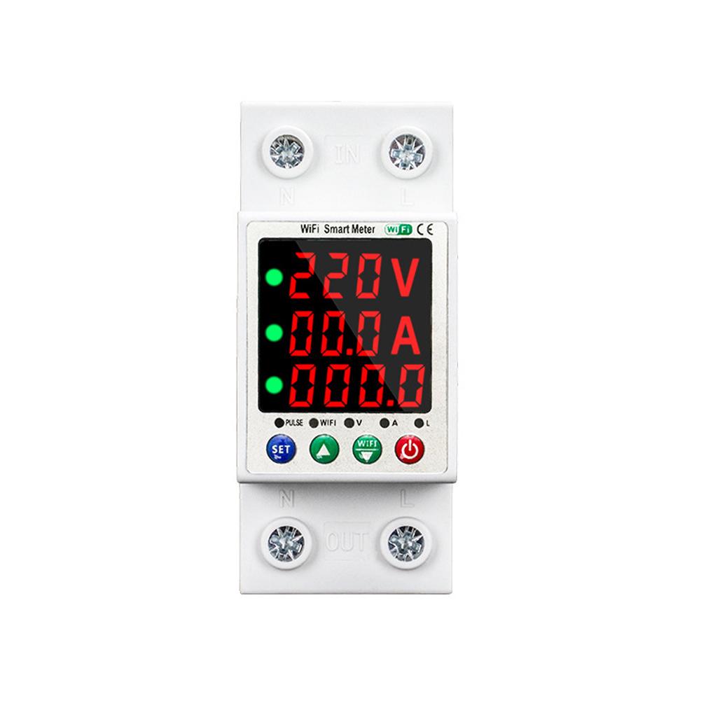 WiFi Automatic Reclosure  or Intelligent Metering Breaker Digital Display Reclosing   Overload Overvoltage Undervoltage Current Limiti