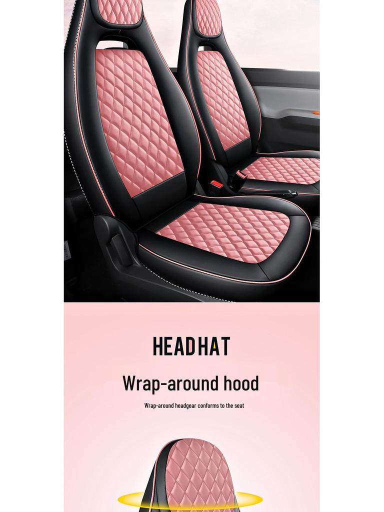 Universal Wuling MINI Leather Car Seat Cover, Full Surround, Five-Seat, All Seasons