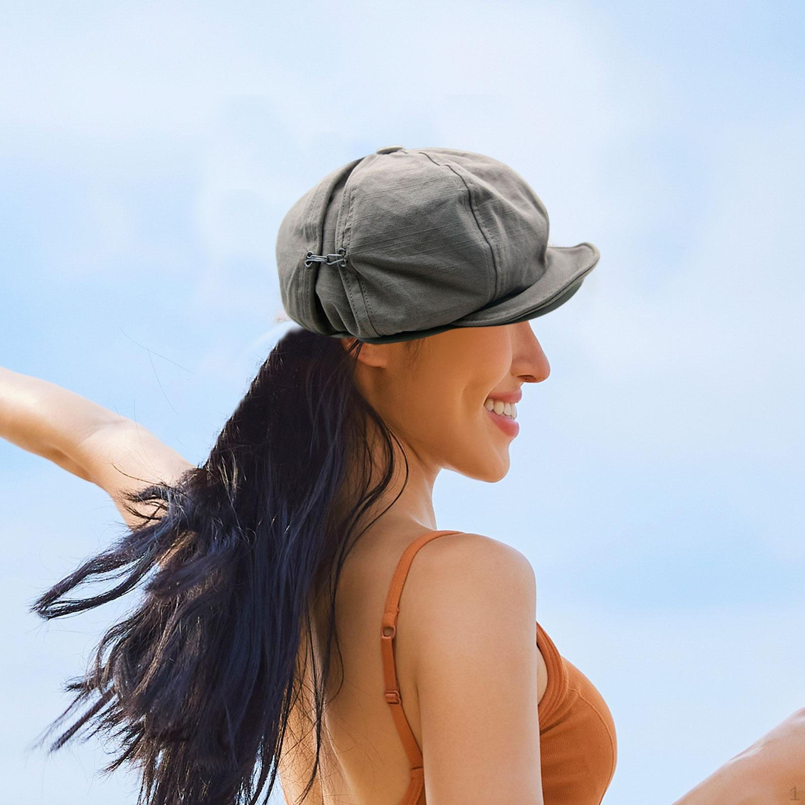 

Шляпа в стиле ретро для женщин, аксессуары, свободная, дышащая, с полями 6,5 см Grey