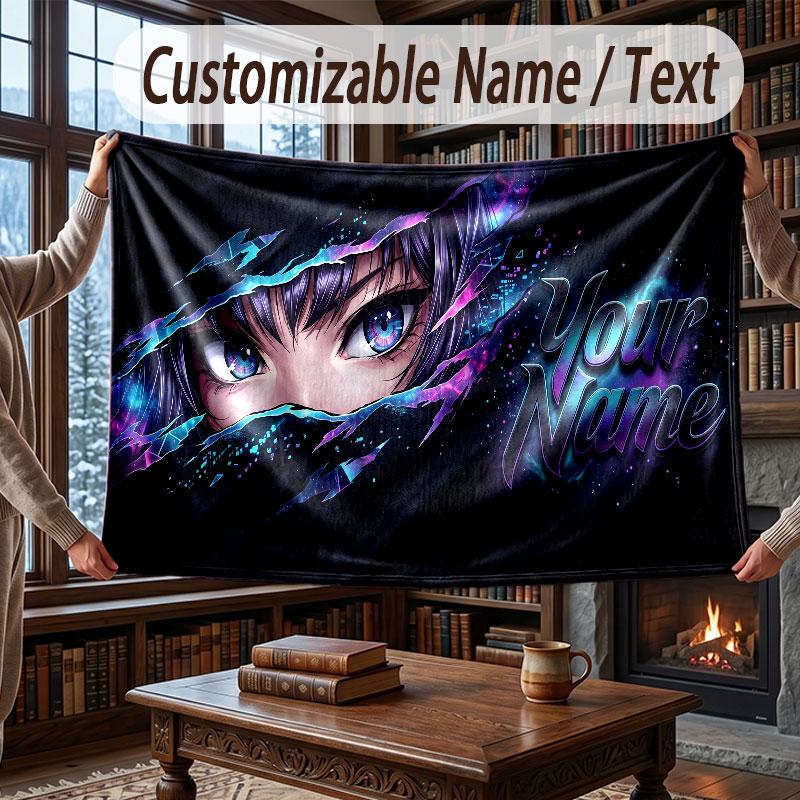Coperta Morbida e Accogliente a Tema Magia Fantasy con Nome Personalizzato per Divano Letto Casa