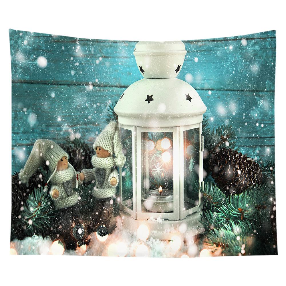 Christmas Tapestry Ice and Snow Cabin Scenery Cross-border Hanging Cloth Room Hanging Cloth Tapestry