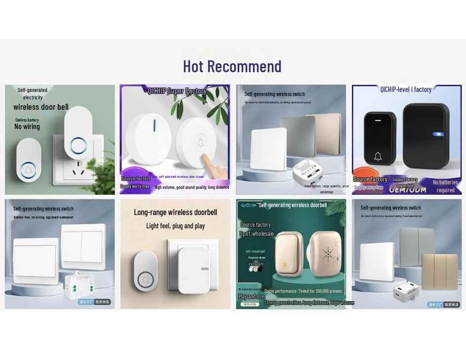 38-Ringtone Wireless Doorbell with Long-Distance Pager & Remote Control