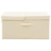 VidaXL Storage Boxes 2 Pcs Fabric 50x30x25 Cm Cream 332917