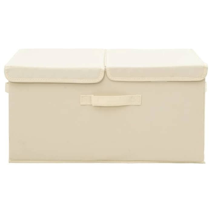 VidaXL Storage Boxes 2 Pcs Fabric 50x30x25 Cm Cream 332917