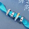 Set of 6 Grooved Finger Rings Fashionable Empty Rings DIY Rings Material