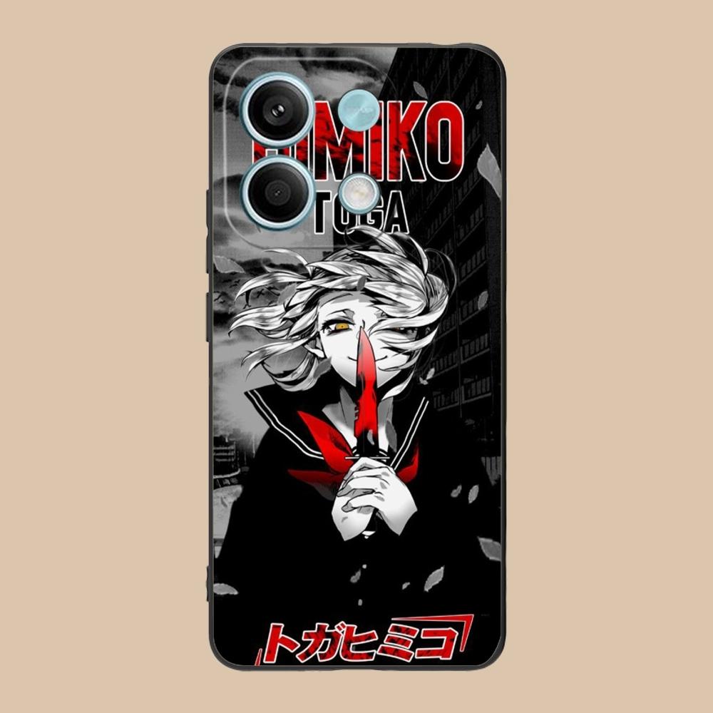 Hero Himiko Toga Mobile Phone Case for Xiaomi Redmi 13 13C 12 12C 10 10C A1 A2 A3 Plus 5G Black Soft Phone Cover Shell