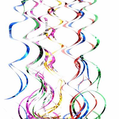 Swirls Narozeninová párty potřeby 6 ks Závěsná spirálová dekorace Stropní svatební přívěsek