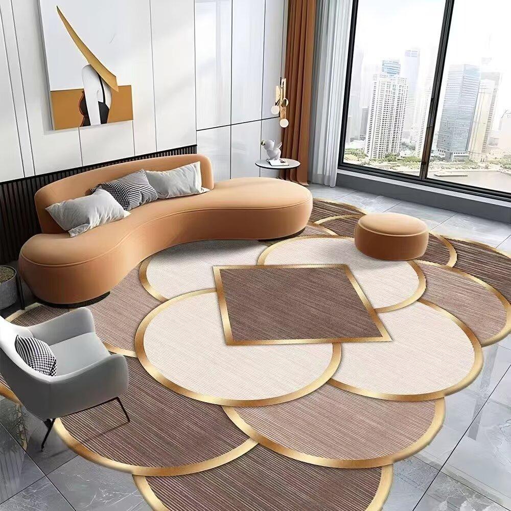 

Ковер для большой гостиной в роскошном стиле, машинная стирка, европейский золотой татами-мат, противоскользящий, для спальни, прикроватный, мягкий коврик, настраиваемый 60x90cm 23.6x35.4in