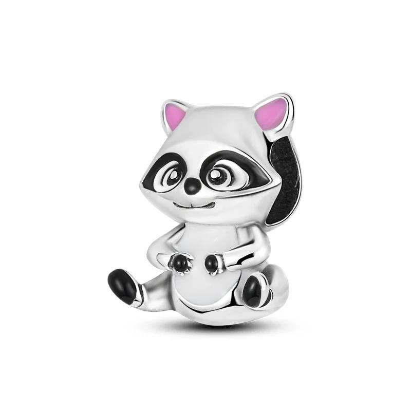 Nya Koppar Djur Katt Hund Björn Apa Elefanter Original Pärlor För Pan Charms Armband Kvinnor Diy Smycken Gåva