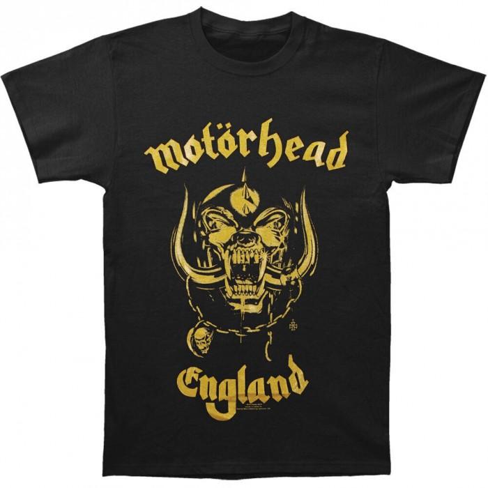 Tričko Motorhead Unisex Adult England Classic Gold