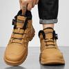 Winter New Style, High Top, Plush and Thickened, Men's Cotton Shoes, Swivel Buckle, Trendy Men's Shoes, British Style, Boots