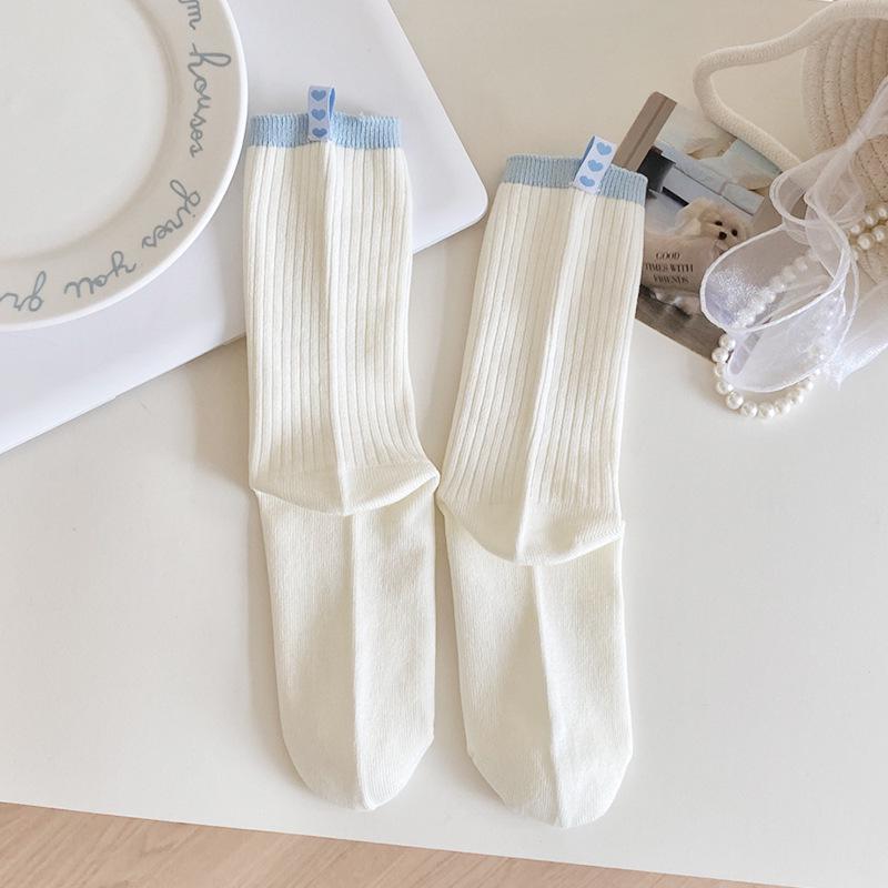 Lumi 2025 Trendy Korean-Style Mid-Calf Cotton Sport Socks for Men & Women