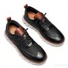 Men's Premium Leather Oxford Sneakers Casual Comfort Walking Shoes Navy Black Brown Fashion British Style Big Sizes 50 51 52