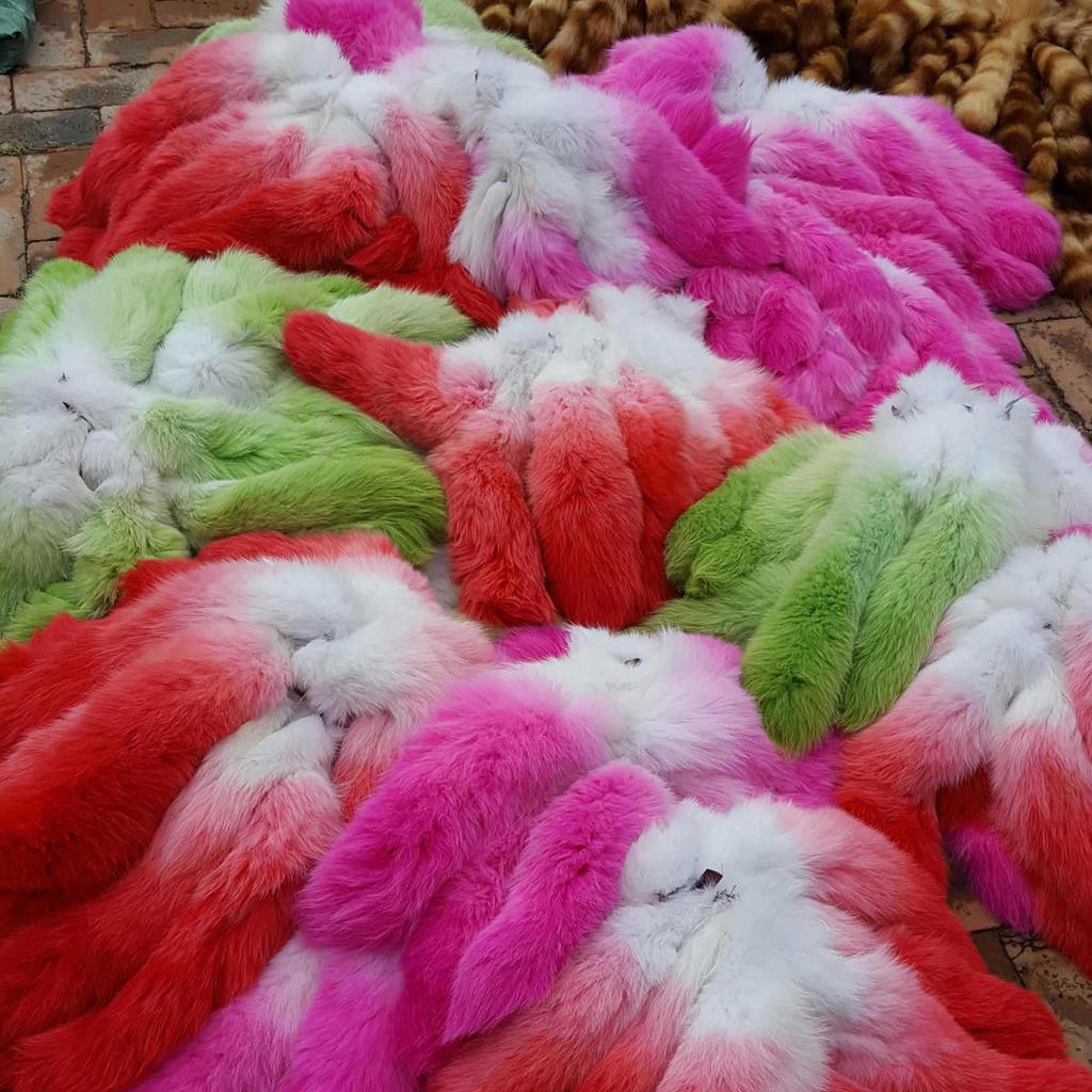 Multipurpose Foxes Tail Keyring Versatile Car Pendant Keychain Charm or Purse Pendant In Assorted Color Stylish Outfits