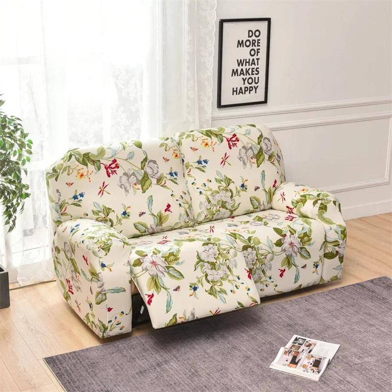 1/2/3 Seater Recliner Sofa Cover Stretch Chair Covers Elastic Sofa Slipcovers for Living Room Armchair Furniture Protector