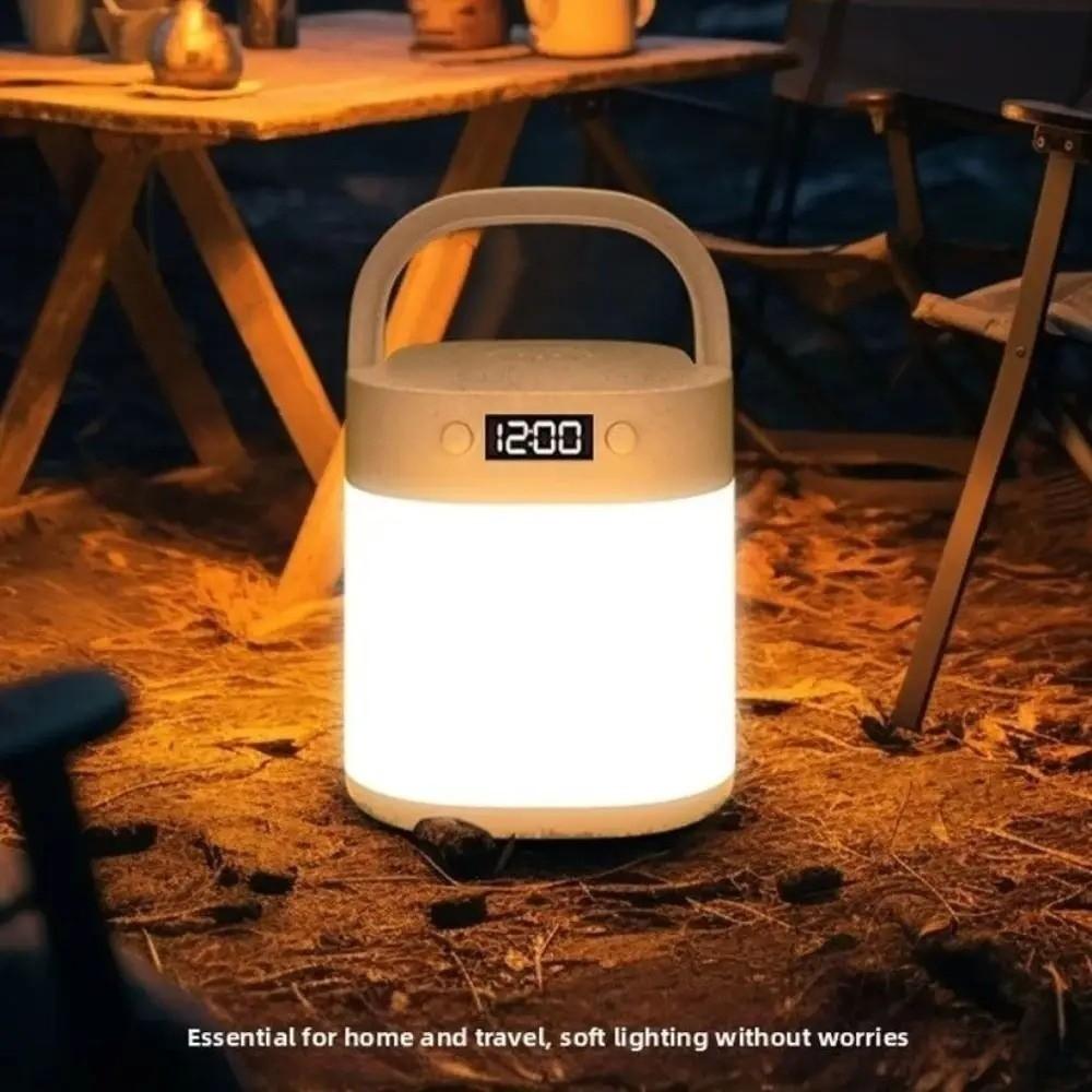 Dimmable Bedside Lamp Remote Control Reading Table Lamp Eye Protection Clock  Desktop