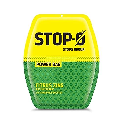 Stop O Power Bag Bathroom Air Freshener by Cycle Pure  10GX4 Pack Gel Combo Pack with Long Lasting Citrus Zing Fragrance