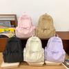 Bowknot Bow Backpack Solid Color Student School Bag Fashion Drawstring Rucksack  Outdoor Use