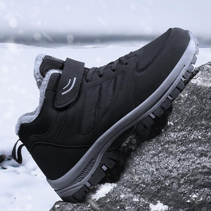 "Pánské zimní vysoké boty do sněhu se silnou podrážkou a plyšovou podšívkou - MX2093"