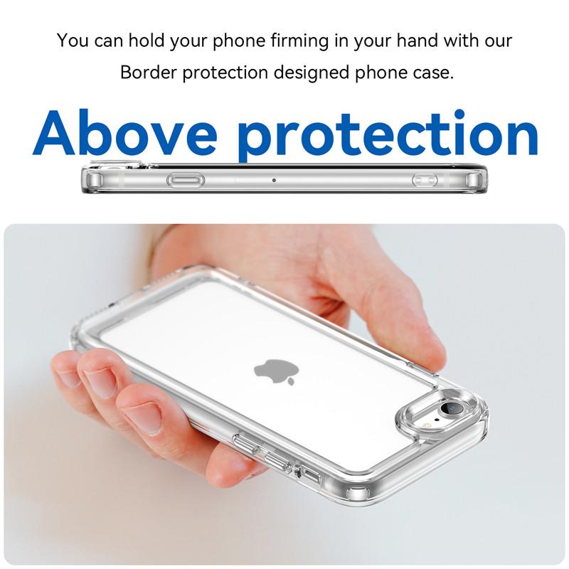 For iPhone SE 2022 Case Luxury Candy Color Transparent TPU Phone Case Shockproof Silicone Back Cover For iPhone 7 8 SE 2020 2022