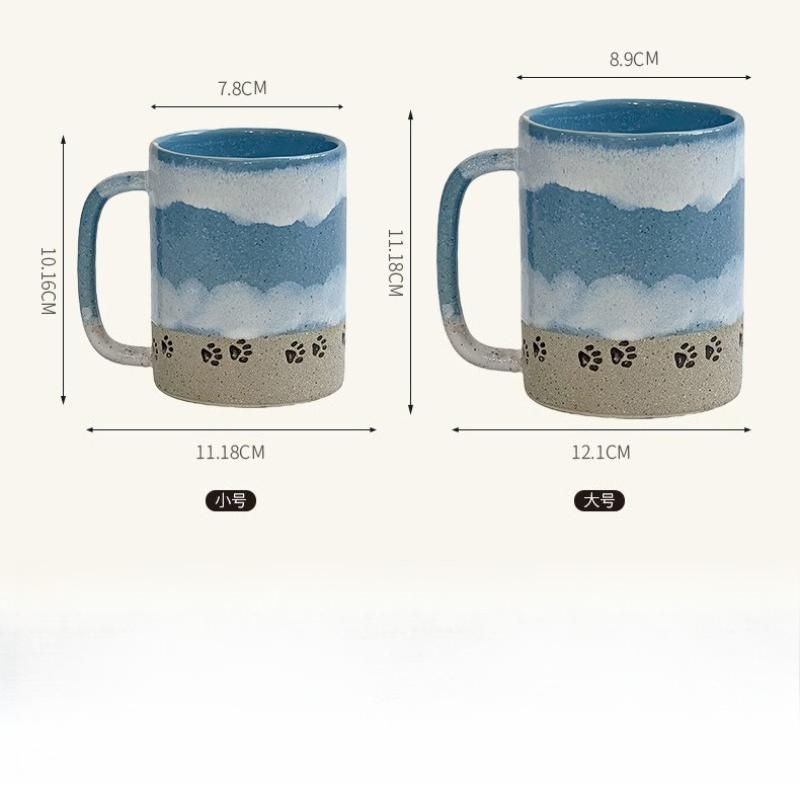 Personalized Creative Wave Beach Cups Mugs Ceramic Coffee Couple Cups As Souvenirs Household Drinking Utensils Tool Accessories
