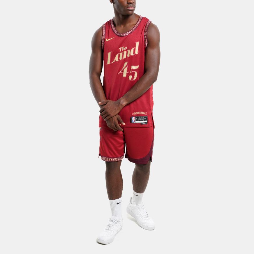 Nike Lässiges ärmelloses Basketballtrikot City Edition Fan-Trikot Herren Tops Rot DX8498-601