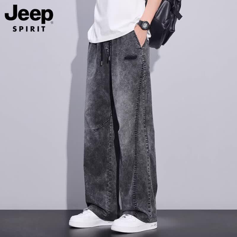 JEEP SPIRIT Men s Summer Straight-Leg Stretch Jeans 5XL