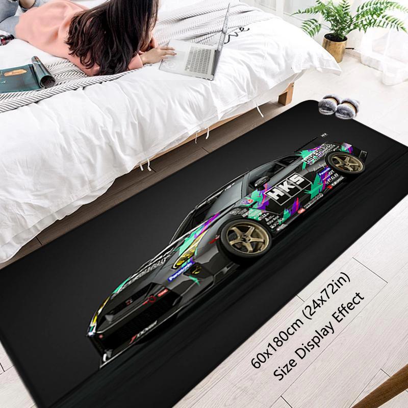 Floor Mat Non-slip Foot Rug for Entryway HKS Power Hallway Carpet Kitchen Water Absorbed Rugs Fluffy Bedside Mats Home Decor