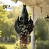 Spooky Home Porch Planter Hanging Bat Plant Pot, Gothic Resin Planter, Halloween Easy Install Container for Trailing Vines, Artificial Plants, Indoor