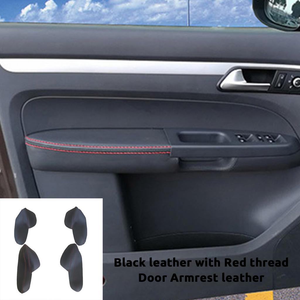 Perfect For Volkswagen VW Touran 2006 2007 2008 2009 2010 -2015 PU Leather Car Interior Door Armrest Panel Cover Sticker Trim