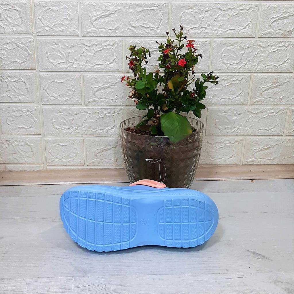Sonimix 16001 Baby Blue-Powder Thick Soled Stone Crks Women's Slippers